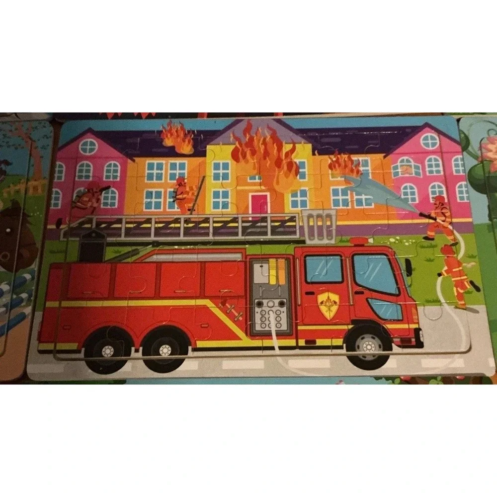 Lot Of 10 Wooden 30 Piece Puzzles For Toddlers & Young Children